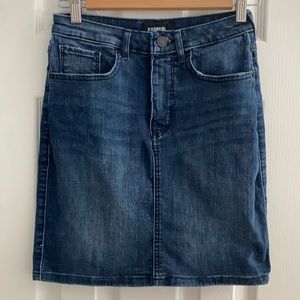 Express High Rise Denim Skirt